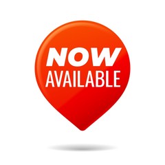 Red Pin on white background.