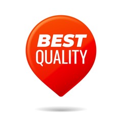 Red Pin on white background.