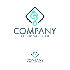 Minimal Sea Horse Logo Template © bsgraph