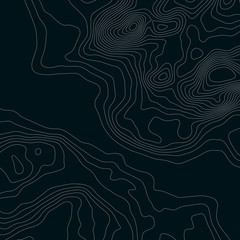 Topographic map lines background. Abstract vector illustration. Contour vector map.