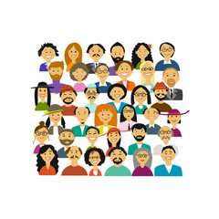 Group of people, background for your design