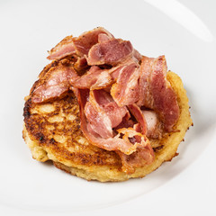 potato pancake on the white plate