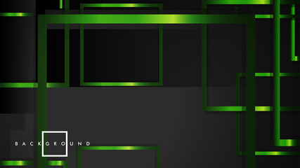 Vector Modern Abstract Squares Backgrounds . with a black and green metal color gradient. eps 10 template