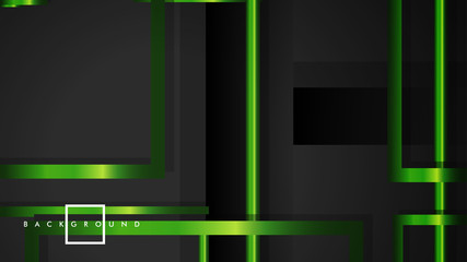Vector Modern Abstract Squares Backgrounds . with a black and green metal color gradient. eps 10 template