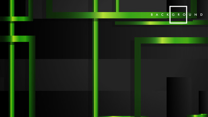 Vector Modern Abstract Squares Backgrounds . with a black and green metal color gradient. eps 10 template