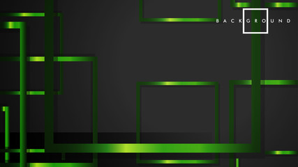 Vector Modern Abstract Squares Backgrounds . with a black and green metal color gradient. eps 10 template