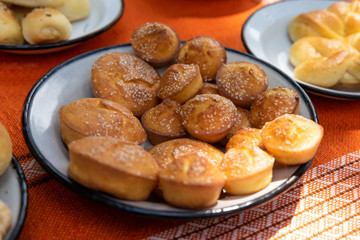 cakes of corn flour and cheese