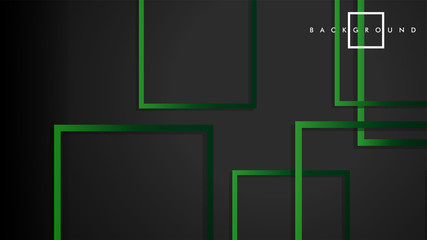 Vector Modern Abstract Squares Backgrounds . with a black green gradient. eps 10 template