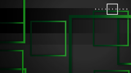 Vector Modern Abstract Squares Backgrounds . with a black green gradient. eps 10 template