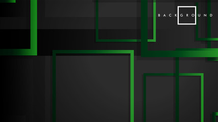 Vector Modern Abstract Squares Backgrounds . with a black green gradient. eps 10 template