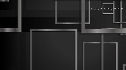 Vector Modern Abstract Squares Backgrounds . with a black and gray metal color gradient. eps 10 template