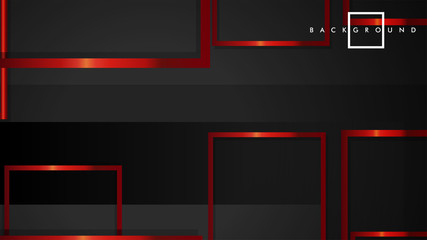 Vector Modern Abstract Squares Backgrounds . with a black and red metal color gradient. eps 10 template