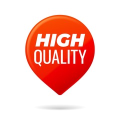 Red Pin on white background, high quality