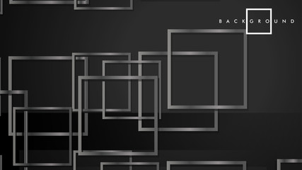 Vector Modern Abstract Squares Backgrounds . with a black and gray metal color gradient. eps 10 template