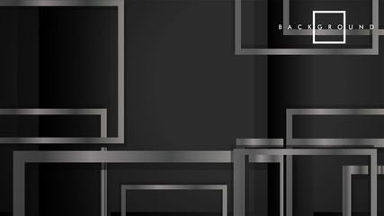 Vector Modern Abstract Squares Backgrounds . with a black and gray metal color gradient. eps 10 template