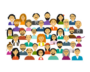 Group of people, background for your design