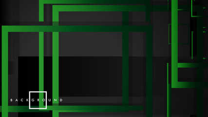 Vector Modern Abstract Squares Backgrounds . with a black green gradient. eps 10 template