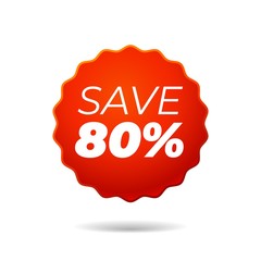 Red Vector Sticker, save 80 percent