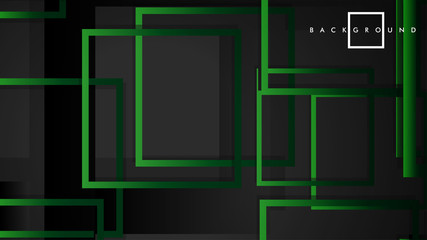 Vector Modern Abstract Squares Backgrounds . with a black green gradient. eps 10 template