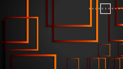 Vector Modern Abstract Squares Backgrounds . with a black red orange gradient. eps 10 template