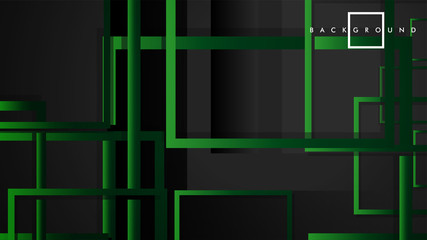 Vector Modern Abstract Squares Backgrounds . with a black green gradient. eps 10 template