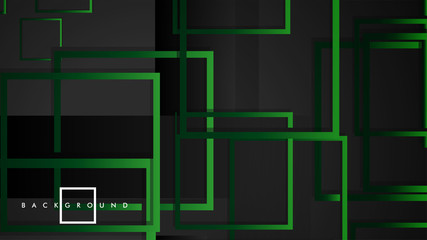 Vector Modern Abstract Squares Backgrounds . with a black green gradient. eps 10 template