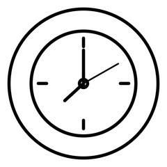 time clock wall isolated icon