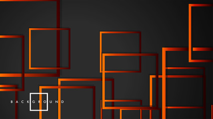 Vector Modern Abstract Squares Backgrounds . with a black red orange gradient. eps 10 template