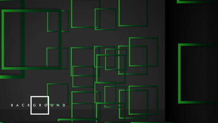 Vector Modern Abstract Squares Backgrounds . with a black green gradient. eps 10 template