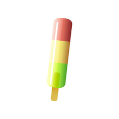 Red yellow green ice color summer popsicle