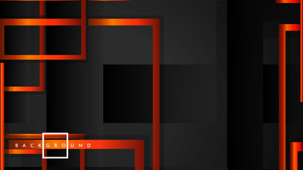 Vector Modern Abstract Squares Backgrounds . with a black orange gradient. eps 10 template
