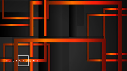 Vector Modern Abstract Squares Backgrounds . with a black orange gradient. eps 10 template