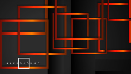 Vector Modern Abstract Squares Backgrounds . with a black orange gradient. eps 10 template