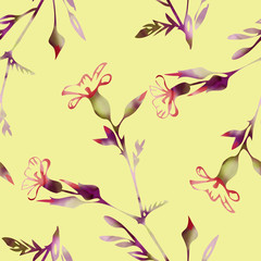 Field flower seamless pattern.