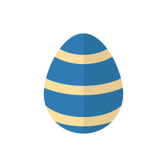 Easter egg flat vector icon