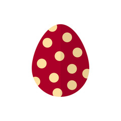 Easter egg flat vector icon