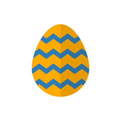 Easter egg flat vector icon