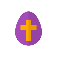 Obraz premium Easter egg flat vector icon