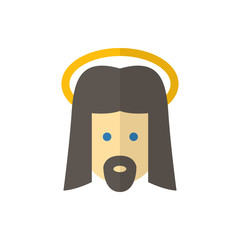 Jesus flat vector icon