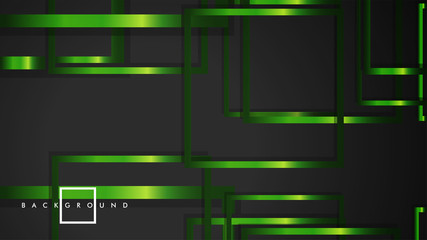 Vector Modern Abstract Squares Backgrounds . with a black and green metal color gradient. eps 10 template