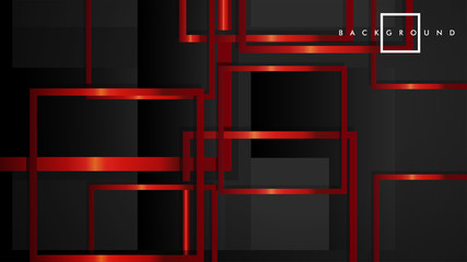 Vector Modern Abstract Squares Backgrounds . with a black and red metal color gradient. eps 10 template