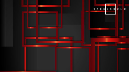 Vector Modern Abstract Squares Backgrounds . with a black and red metal color gradient. eps 10 template