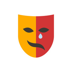 masquerade mask flat vector icon