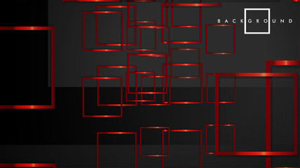 Vector Modern Abstract Squares Backgrounds . with a black and red metal color gradient. eps 10 template