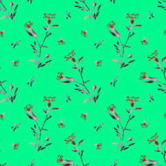 Field flower seamless pattern.