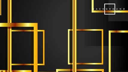 Vector Modern Abstract Squares Backgrounds . with a black and gold color gradient. eps 10 template
