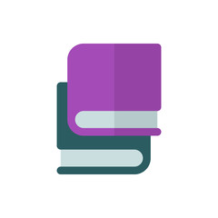 textbooks flat vector icon
