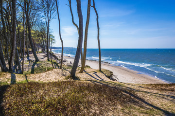 Obraz premium Beach in Orechowo, small village located on the Baltic coast in Poland