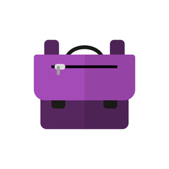 school bag flat vector icon
