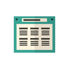 schedule flat vector icon